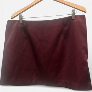a new day Burgundy Mini Skirt